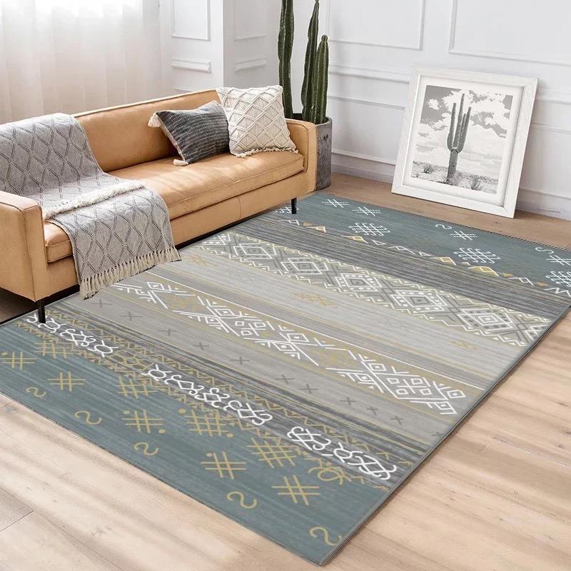 Geometric Abstraction Pattern Carpet Living Room Decoration Hallway Large Size Decor Rugs Bedroom Home Hotel Floor Mat Washable