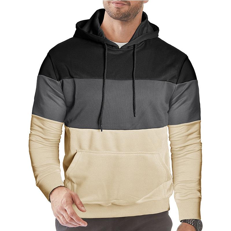 Autumn Winter Men's Sweatshirt Long Sleeve Casual Sports Contrasting Hoodie Man Hooded Sweatshirts Streetwear Jogging Tops