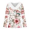 Long Sleeve Shirts For Women Cute Tops Christmas Prints Tees Blouses Casual Plus Size Basic Tops Pullover