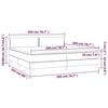 VidaXL Slat Bed Base with Mattress and LEDs, Upholstered Bed with Headboard, Double Bed, Adult Bedroom Bed, 3134363