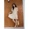 Women's Boho Embroidered V-Neck Vacation Midi Dress