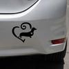 Dachshund Love Heart Car Sticker PET Adhesive Vehicle Removable Decor Decal