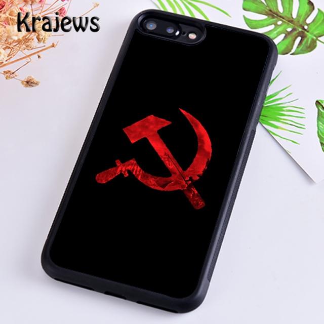 Krajews New Style Russia Soviet Flag Phone Case Cover For iPhone 17 Air 16 15 14 plus 11 12 pro max coque Fundas