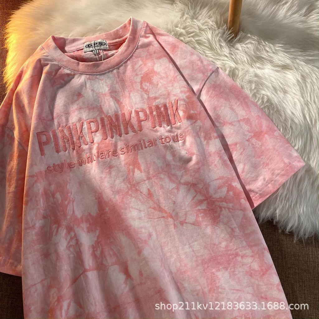 2024 Trendiges Sommer Damen T-Shirt mit lockerem Schnitt und Rundhalsausschnitt aus Polyester