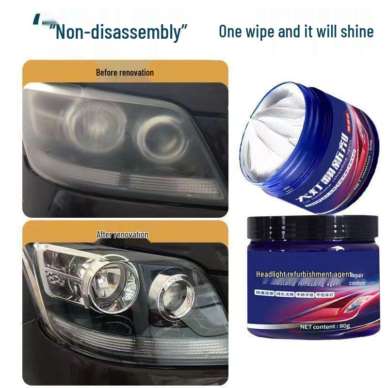 Headlight Restoration Polish for Aging, Yellowed, Scratched Lampshades