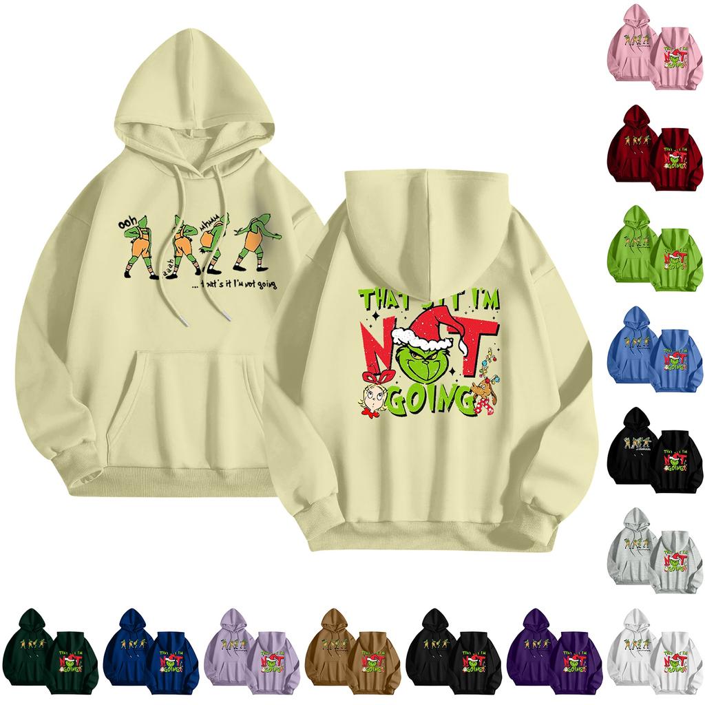 Women's Fashionable Casual Long-Sleeved Hooded Printed Sweatshirt