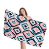 Bohemian minimalistische Geometrie digital bedrucktes Polyester Superfeine Faser beidseitiger Fleece Strandurlaub Badetuch Strandtuch