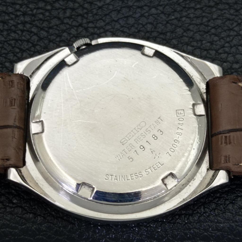 VINTAGE SEIKO AUTOMATIC 7009A JAPAN MENS SILVER COLOR DIAL WATCH A500134-2 R151a-a500134