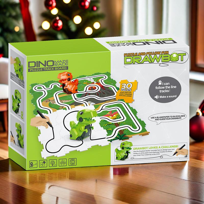 Magic Track Dinosaur Toy for Kids 6-12, Line Following Sensor Fun Interactive STEM Gift