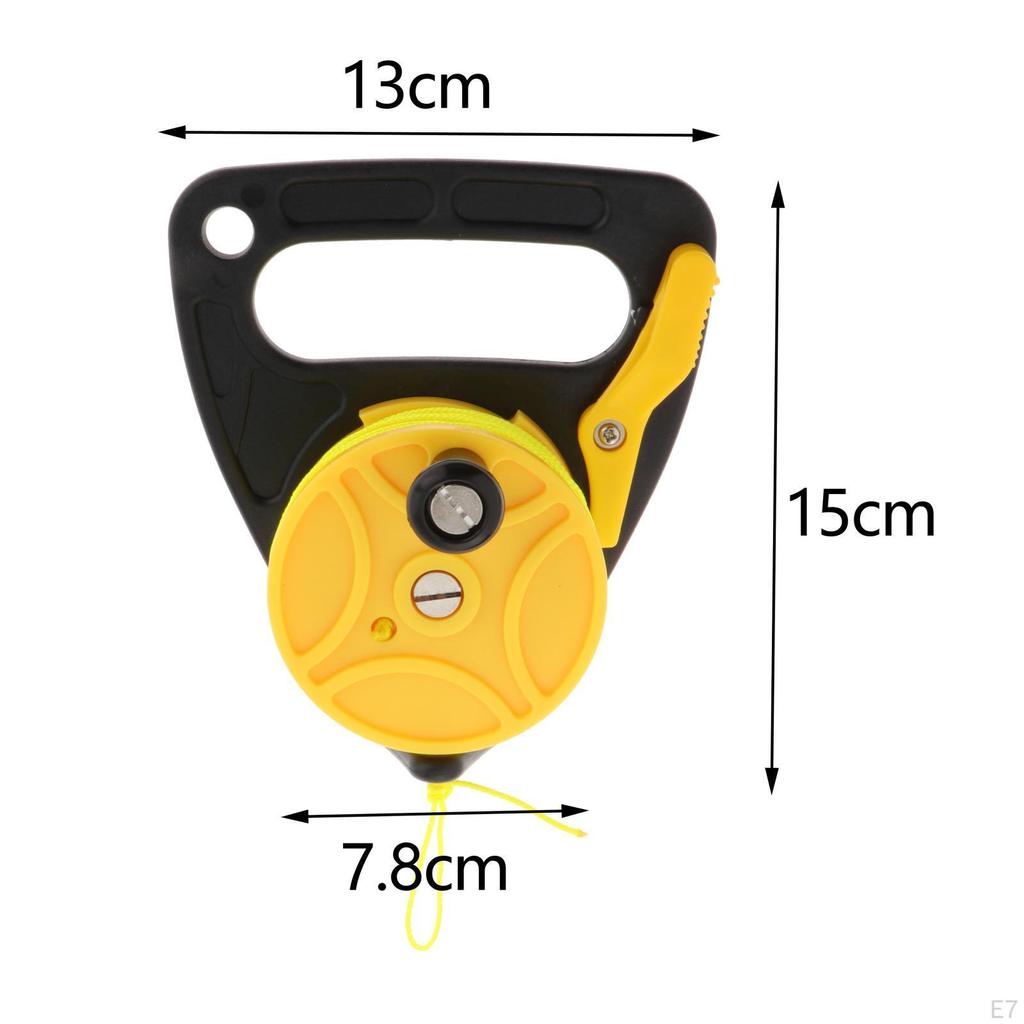 Dévidoir De Plongée Portable – Moulinet 46 M, Butée Pouce, Câble Jaune – Sports Nautiques Et Apnée