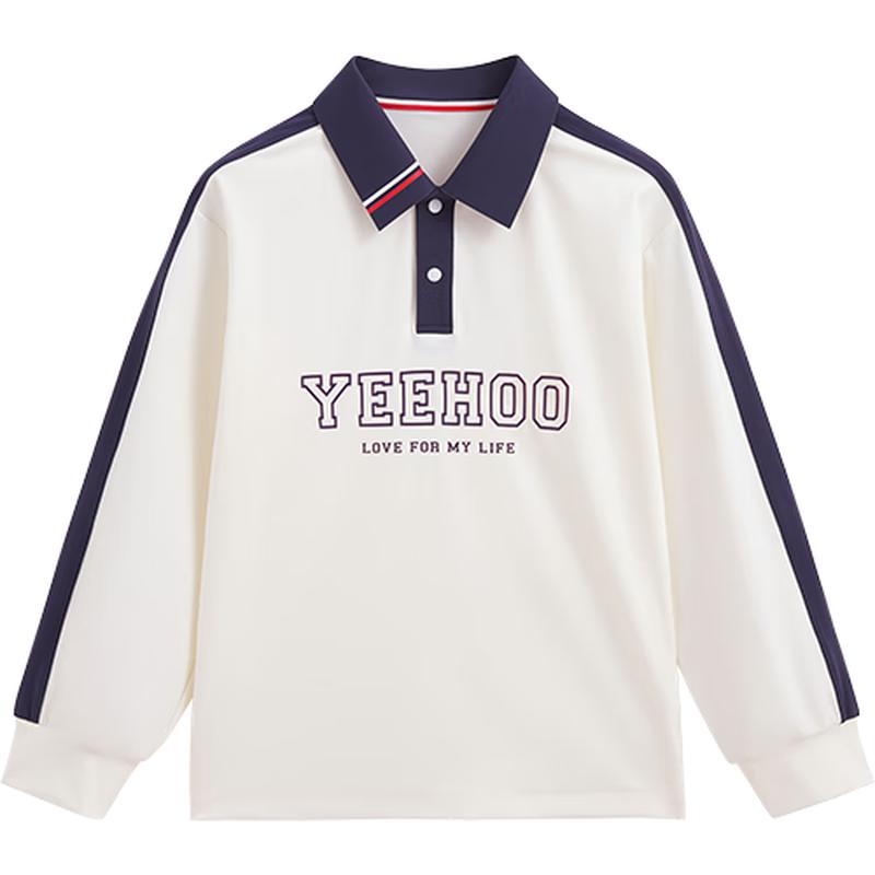 YEEHOO Boys' Quick-Dry Anti-Bacterial Long Sleeve Polo T-Shirt