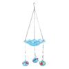 Hummingbird Feeder Bird Bath for Outdoors 2 In 1 Hanging Solar Bird Bath Fountain with 3 Feeder