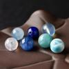 Aquamarine, Kyanite, Larimar, Lapis Lazuli, and Amazonite Natural Crystal Beads for Handmade Jewelry.