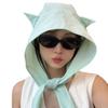 Little Devil Lace-up Sun Protection Sun Hat Fashion Japanese Style Women's Summer Sun Cap For Outdoor Summer Beach