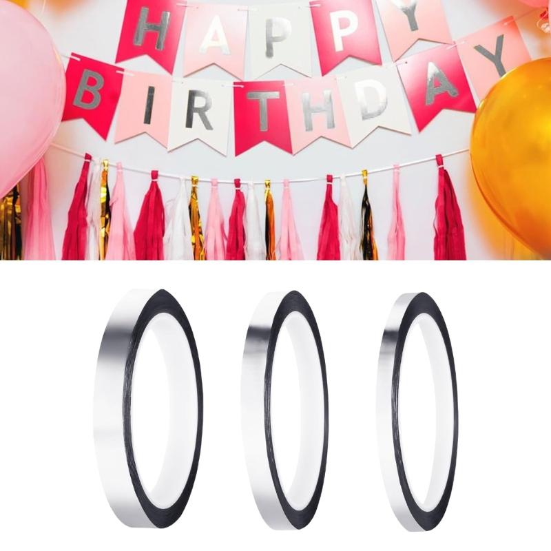Pack of 3 Unique Tape 7/10/12mm Widths Crafting Tapes Decorative Tape Polypropylene for Car Furniture and Wall Decors