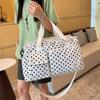 Oxford Cloth Travel Duffle Large Capacity Travel Luggage Bag Polka Dot Travel Handbag  Short Travel