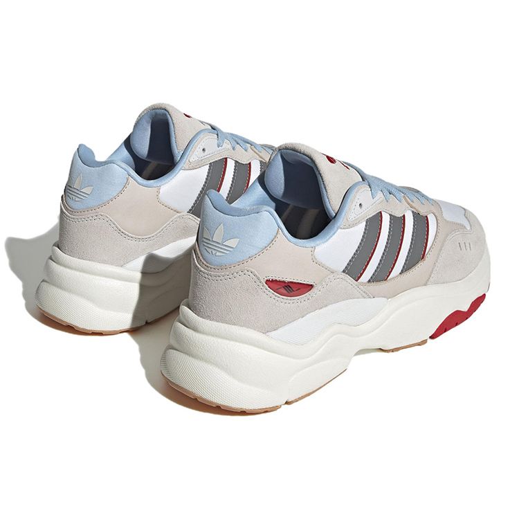Adidas Originals Retropy F90 Non-Slip Wear-Resistant Low-Top Sports Casual Shoes Unisex Sneakers Gray Red Blue HP6384