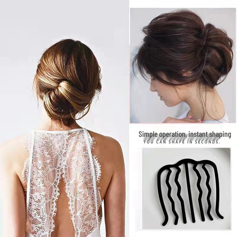 Siebenzahnige Haarnadel U-förmiger Kamm Haarspange für Dutt-Hochsteckfrisuren