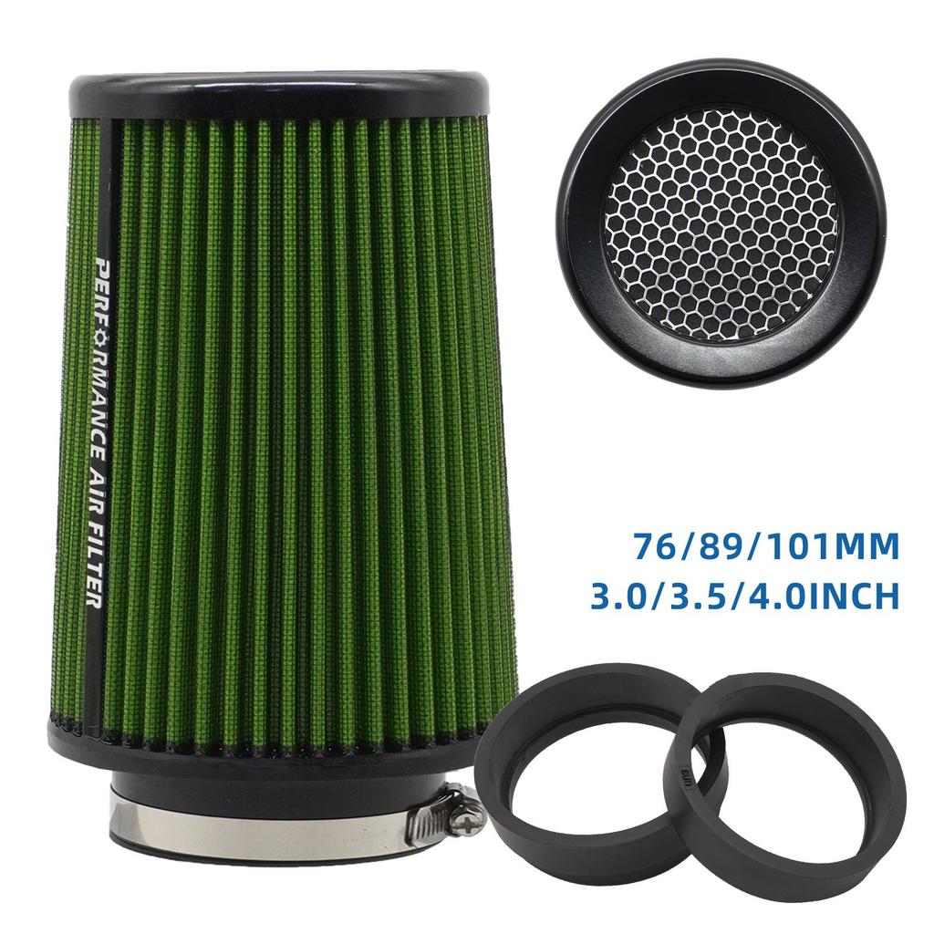3" 3,5" 4" High Flow Kegel-Luftfilter Wiederverwendbar Universal für Auto Motor Lufteinlass 76mm 89mm 101mm Sport Kaltluftansaugung Kegel-Luftfilter