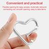 Carabiner Hook Clip 10Pcs Heart-shaped  Carabiner Key Chain Clip Outdoor Keyring Hook Water Bottle Hanging for Travel  Hiking
