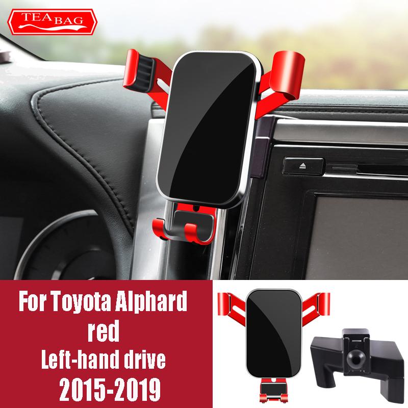 Car Styling Phone Holder For Toyota Alphard 2015-2019 2020 2021 LHD RHD Auto Gravity GPS Navigation Bracket Interior Accessories