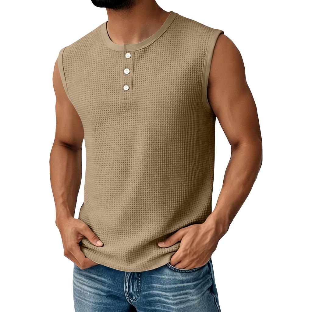 Men's Sleeveless Pocket Vest Men's Casual Fashion Sports Sleeveless Vest