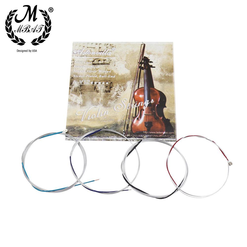 AV12 4PCS Violin String High Quality Stainless Steel Wire String Repair and Maintenance Kit Musical Instrument Accessories