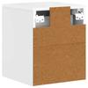 Wall Mounted Nightstand 2 pcs High Gloss White Wood Based Material
