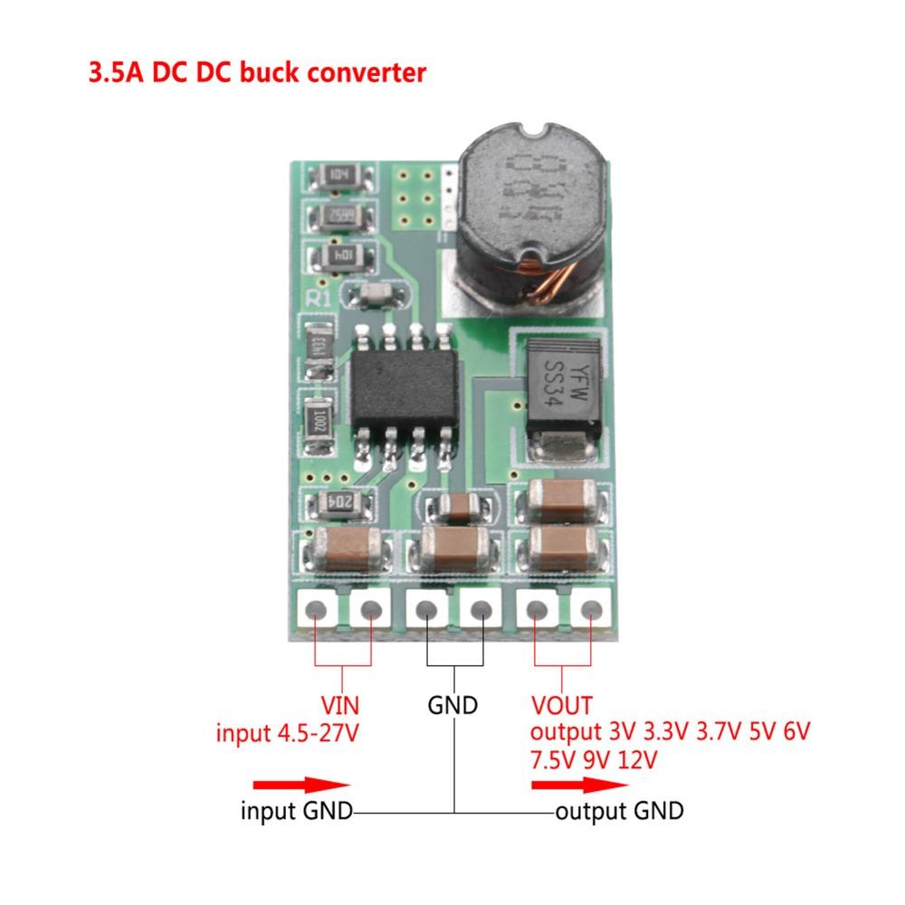 3.7V/5V/9V/12V DC-DC Converter Module 3.5A Power Supply Modul Step Down Converter  Solar Projects