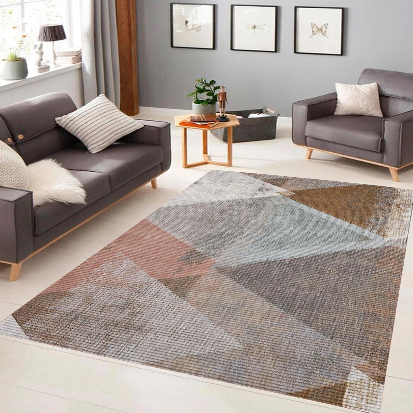 

Rovigo Home Washable Printed Carpet RVG0956-FNL205 50x80 коричневый