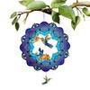 Metal Wind Spinners Hummingbird Turtle Wind Sculpture for Yard and Garden Rustic Hangable Metal Art Decor for Backyard Porch