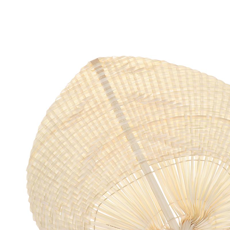Chinese Style Handmade Palm Leaf Woven Hand Heart Shaped Mosquito Repellent Fans