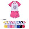 5016 Kids Girls POP Rumi Zoey Mira Print T-shirt Shorts Sport Tracksuit Clothes Set