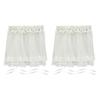 Delicate Lace Window Drapes For 1/12 Dollhouses Includes Two Removable Fabric Ties Perfect For Tiny Home Displays