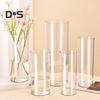 Vasă cu flori cilindru transparent pentru petrecere de nuntă, masă centrală, suport hidroponic pentru flori, decorare pentru containere transparente pentru plante