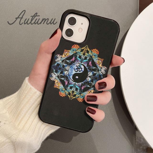 Yoga Aum Om Symbol Handyhülle für iPhone 11 12 13 14 Pro Max mini X XR XS SE 2020 6S 7 8 Plus Samsung Galaxy S21 S22 Hülle