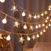Outdoor Star & Moon LED Decorative String Lights