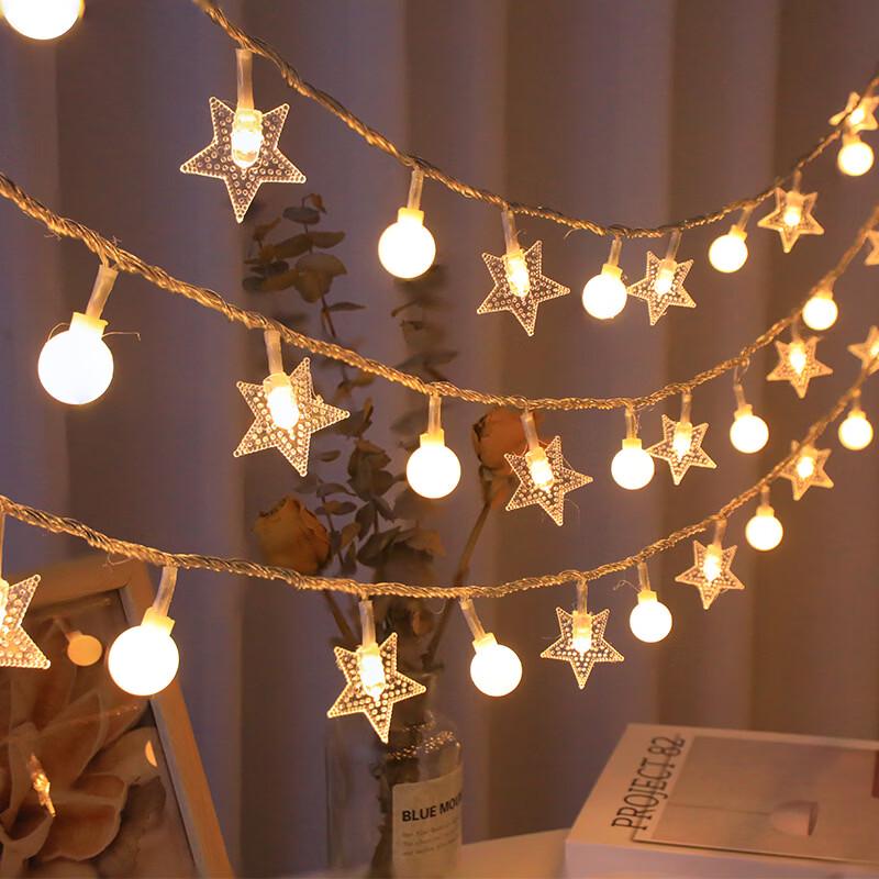 Outdoor Star & Moon LED Decorative String Lights