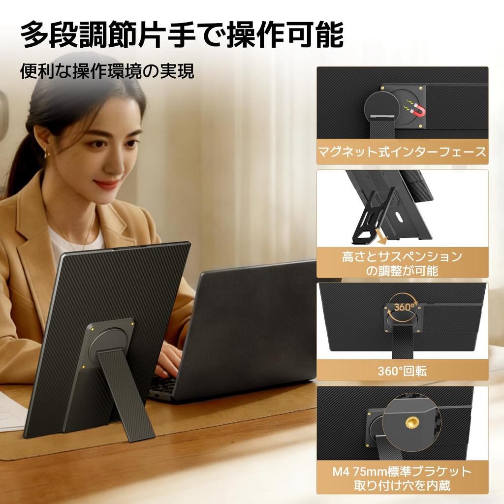 Blackview Mobile Mobile Display with Integrated Desktop HDR Gaming Portable IPS LCD Matte USB Mini Compatible with and More "2026 NEW" Monitor,