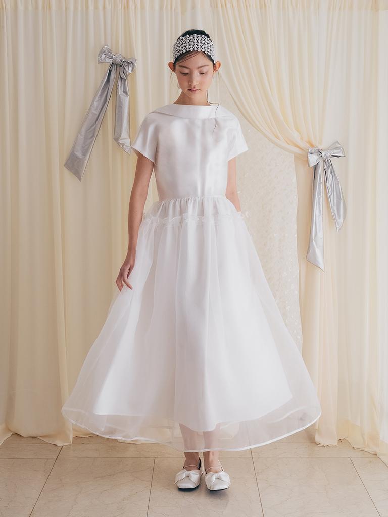 GANISONG Bridal Serenity Chapel Dress_White
