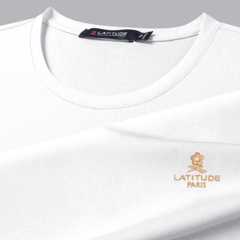 MONTAGUT Men's Silk Blend Crew Neck T-Shirt