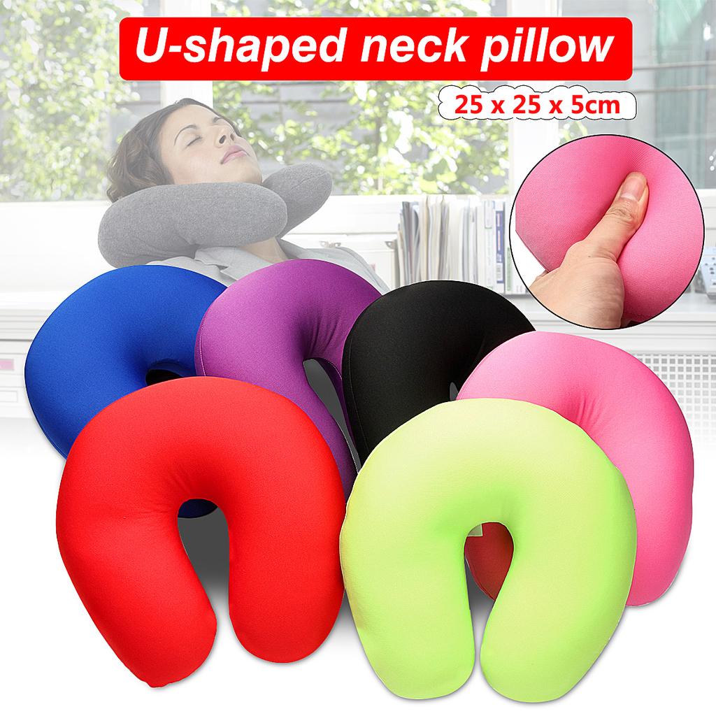 U Shaped Comfort Microbead Home Travel Car Neck Pillow Cushion Sleep