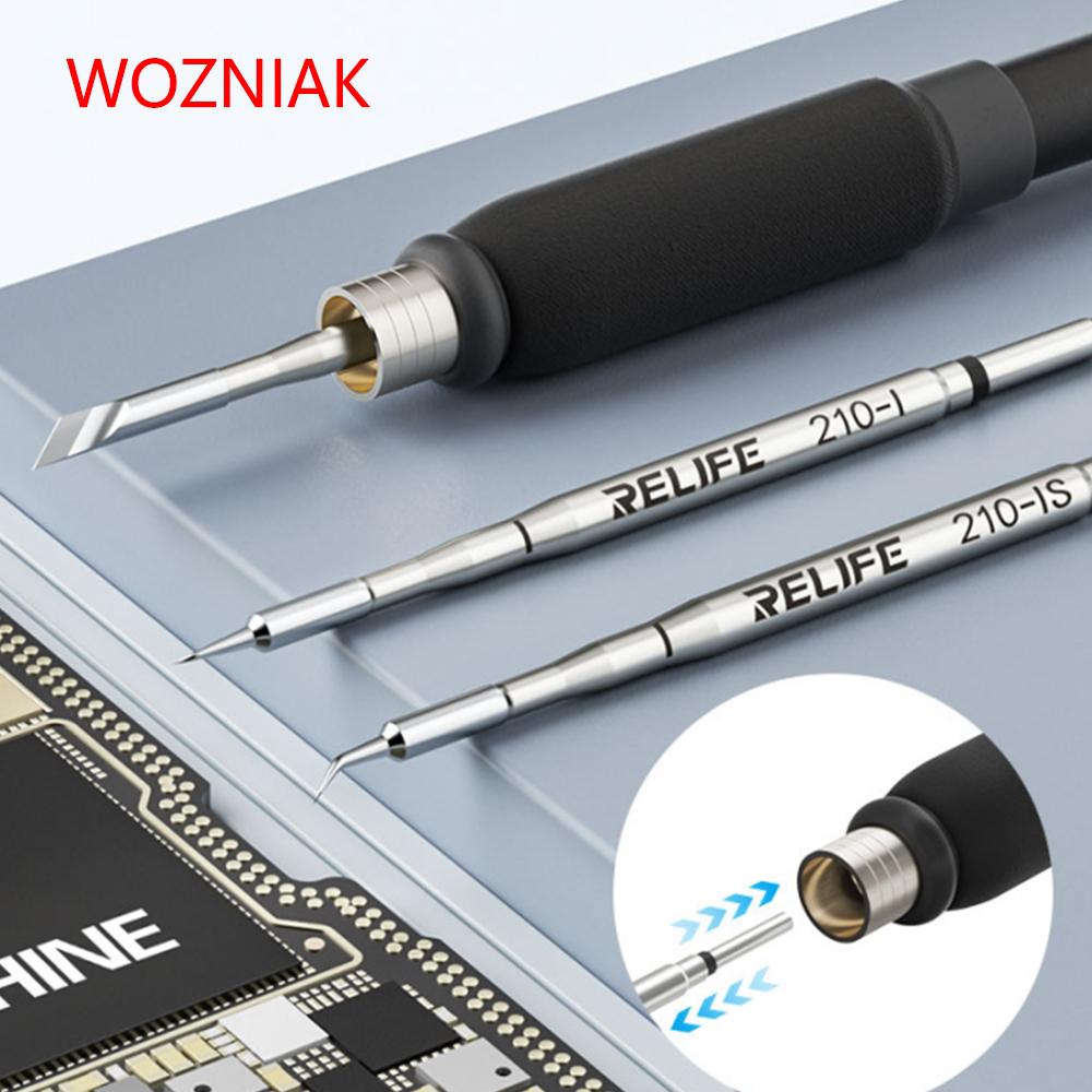 RELIFE 210 Soldering Iron Tip Set I/S/K Soldering Tip and Core Fast Heat Transfer and Rapid Heating for 210 Handles Tools