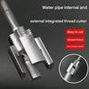 Integrated Internal & External Pipe Threading Tool, 1/2" 3/4" Dual-Purpose Pipe Threader, Electric Drill Compatible Pvc Pipe Threader Kit, Universal