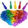Ensemble de 101 pièces de baguettes magnétiques de comptage avec 100 jetons pour l'apprentissage des mathématiques des enfants, jeux éducatifs familiaux pour la maternelle
