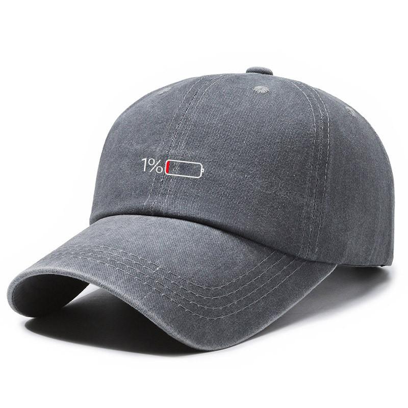 Vintage Wash Cotton Baseball Cap With Curved Brim For Casual Style And Sun Protection
