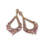Rhinestone Teardrop Hollow Earrings with Silver Needle - Luxurious, High-End Court Style