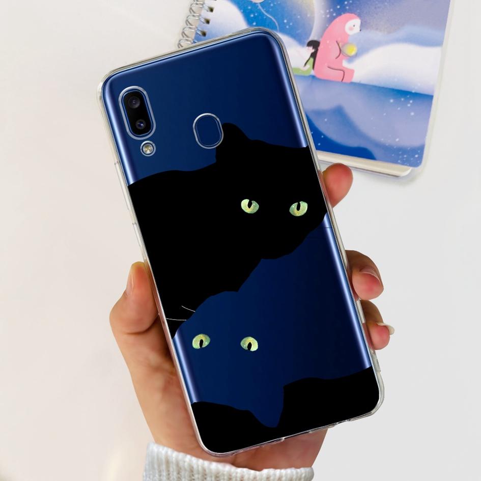 For Samsung Galaxy A20 Case A205 SM-A205F Silicone Cover Cute Astronaut Soft Phone Cases For Samsung A20e A202F A30 A305F Bumper