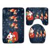 Christmas Bathroom Floor Mat Toilet Three-Piece Set