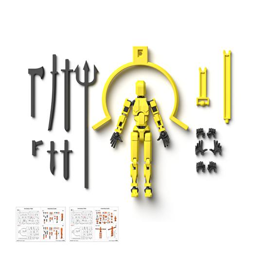 Conjunto de Figura de Ação Magnética 3D com Juntas Móveis Impresso em 3D DIY Montar Brinquedo Manequim Robô de Atividade de Corpo Inteiro Figuras de Ação de Jogos